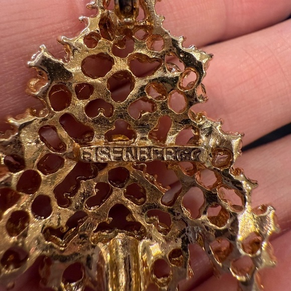 Eisenberg Gorgeous Christmas tree brooch in perfect condition. Marked piece - Picture 6 of 6